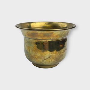 VTG MCM Brass Small Planter Gold Patina India Boho Home Decor  House Plants